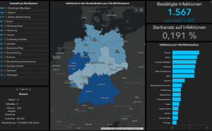 Lagekarte zur Coronavirus Situation