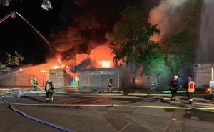 Großbrand der Grundschule Sandheide