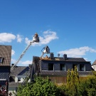 Im Einsatz beim Fassadenbrand