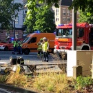 Geräumt und abgesperrt musste das Gebiet um den Brandort.