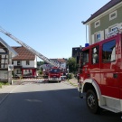 Bei der Brandbekämpfung war die FFW Stockach im Einsatz.