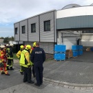 Einsatzstelle auf dem Firmengelände