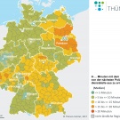 Abbildung 2: Mittlere (Median) Anfahrtszeiten durch die Polizei, ausgehend vom...