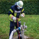 Löschwasserversorgung wird hergestellt