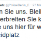 Platzierung des Twitteraccounts als Hauptinformationsquelle
in Verbindung mit...
