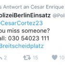 Einfacher Dialog auf Twitter in englischer Sprache