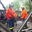 Rund 40 THW-SpezialistInnen waren zeitweise im Einsatz.