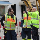 Reibungslose Zusammenarbeit von THW und Polizei.