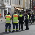 THW-Kräfte und Polizei haben alles im Blick.