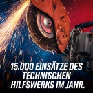 Die Ehrenamtler des THW meistern bis zu 15.000 Einsätze jährlich.