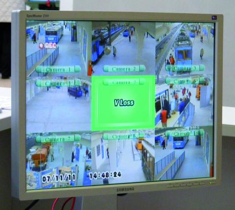 Split Screen-Technik erlaubt die Überwachung unterschiedlicher Orte auf einem...