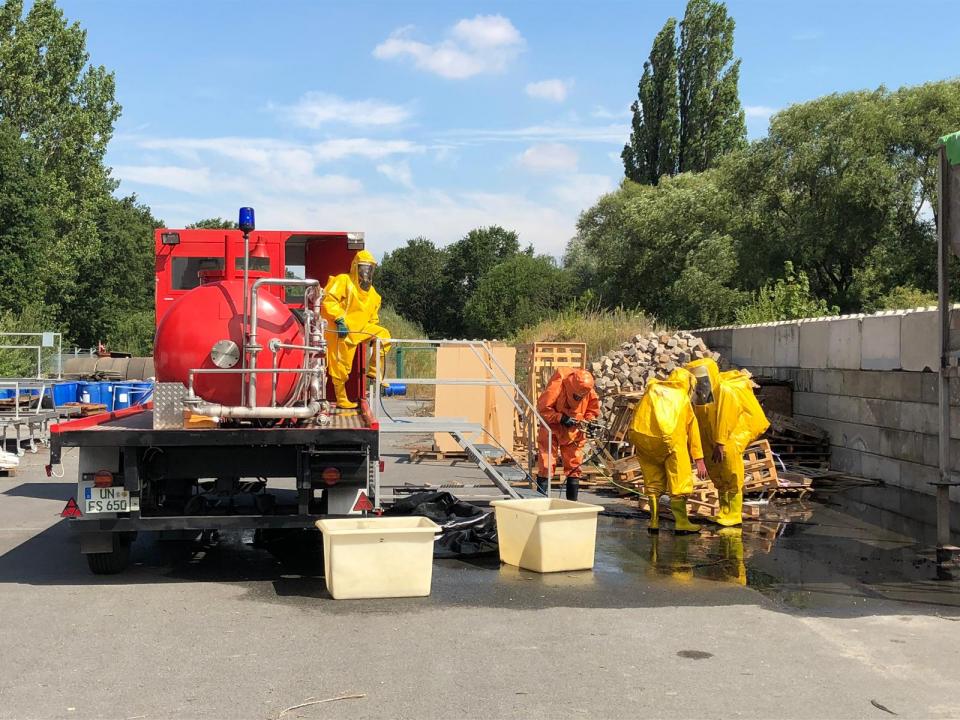 CBRN Übung der freiwilligen Feuerwehr Werne