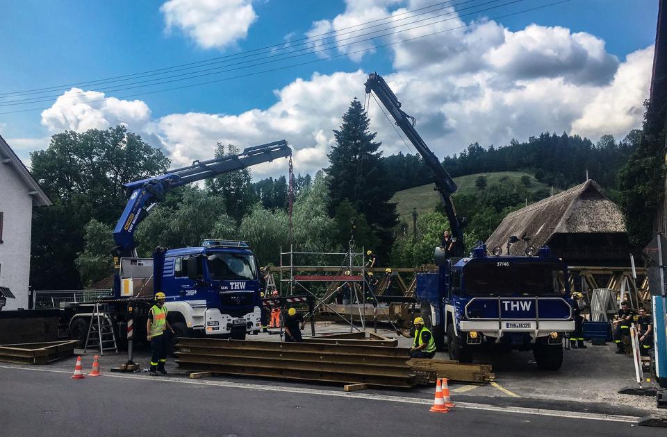 Die Brücke wurde 2018 errichtet.
