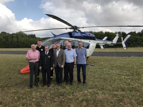 In Hessen wurde eine Waldbrand-Übung auf dem Segelflugplatz in Butzbach...