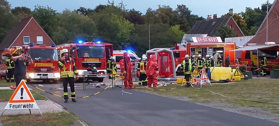 Gefahrenguteinheiten waren ein Teil der Einsatzübung.