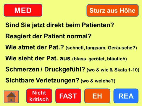 Abb. 6: medizinische Notrufabfrage