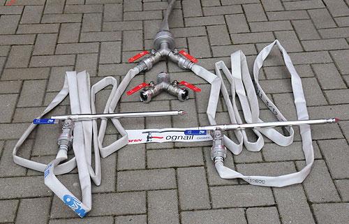 Ausbringung einer Desinfektionslösung als Fertig-Mischung über Stortz C oder...
