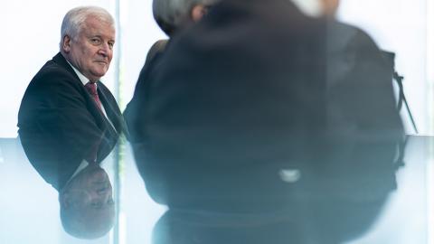 Bundesinnenminister Horst Seehofer bei der Vorstellung der Zahlen zur PMK und...