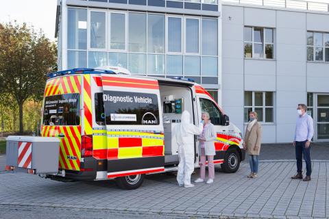 Das innovative Diagnosefahrzeug MAN Coronavirus wird einen wichtigen Beitrag...