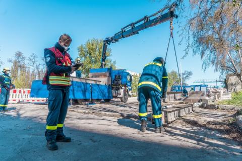 THW Einsatzkräfte ehrenamtlich tätig