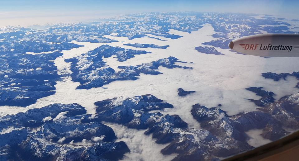 DRF Flug über den Alpen