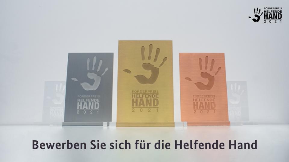 Hel­fen­de Hand - Hin­weis auf den Be­wer­bungs­start