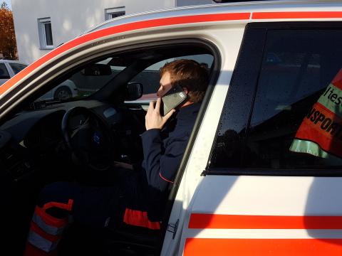 Robustes Smartphone im Einsatz