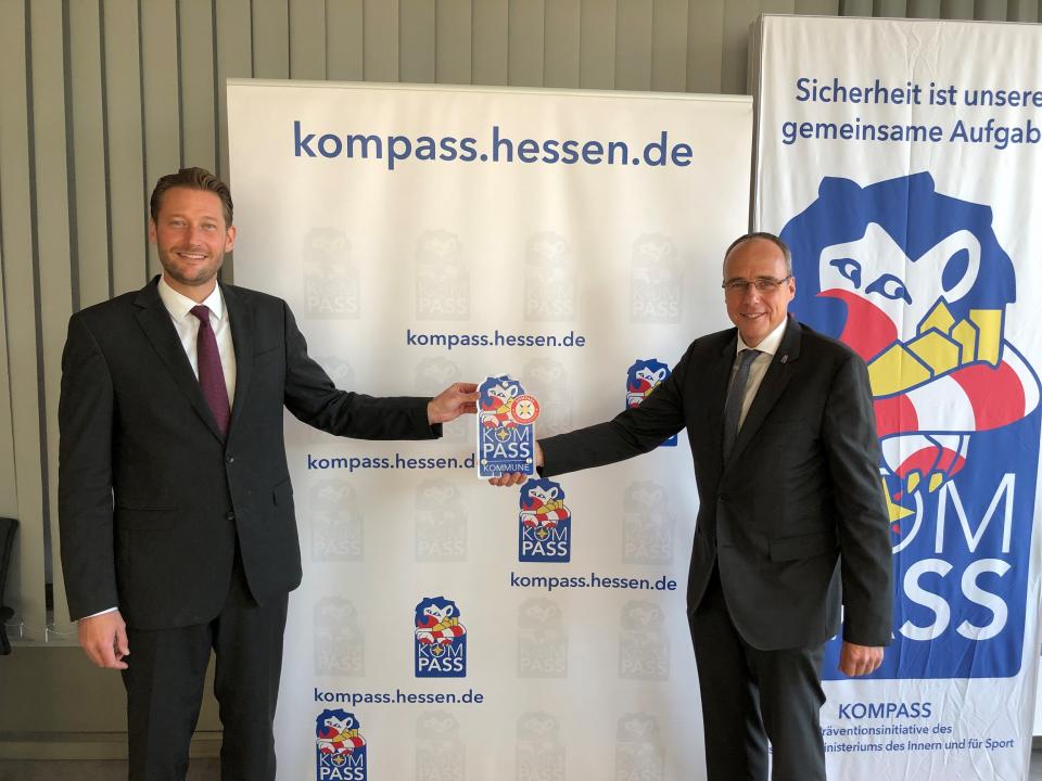 Innenminister Peter Beuth und Oberbürgermeister Alexander Hetjes