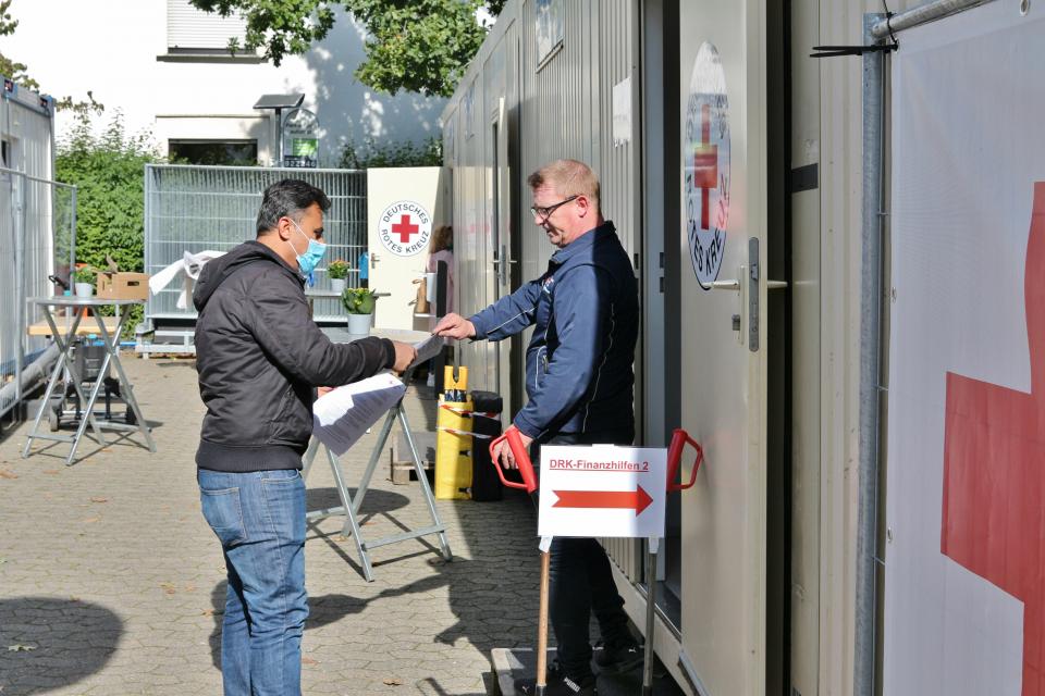 Servicecenter Ahr in Bad Neuenahr - Ahrweiler nach der Hochwasserkatastrophe.