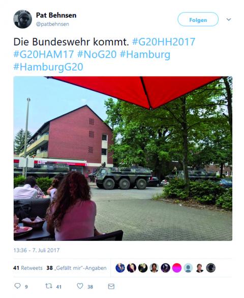 Beispiel für Falschinformation bei Twitter