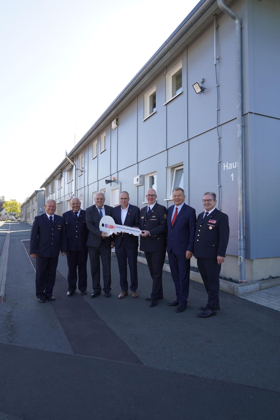 Norbert Fischer (Präsident des Landesfeuerwehrverbandes Hessen), Erwin Baumann...