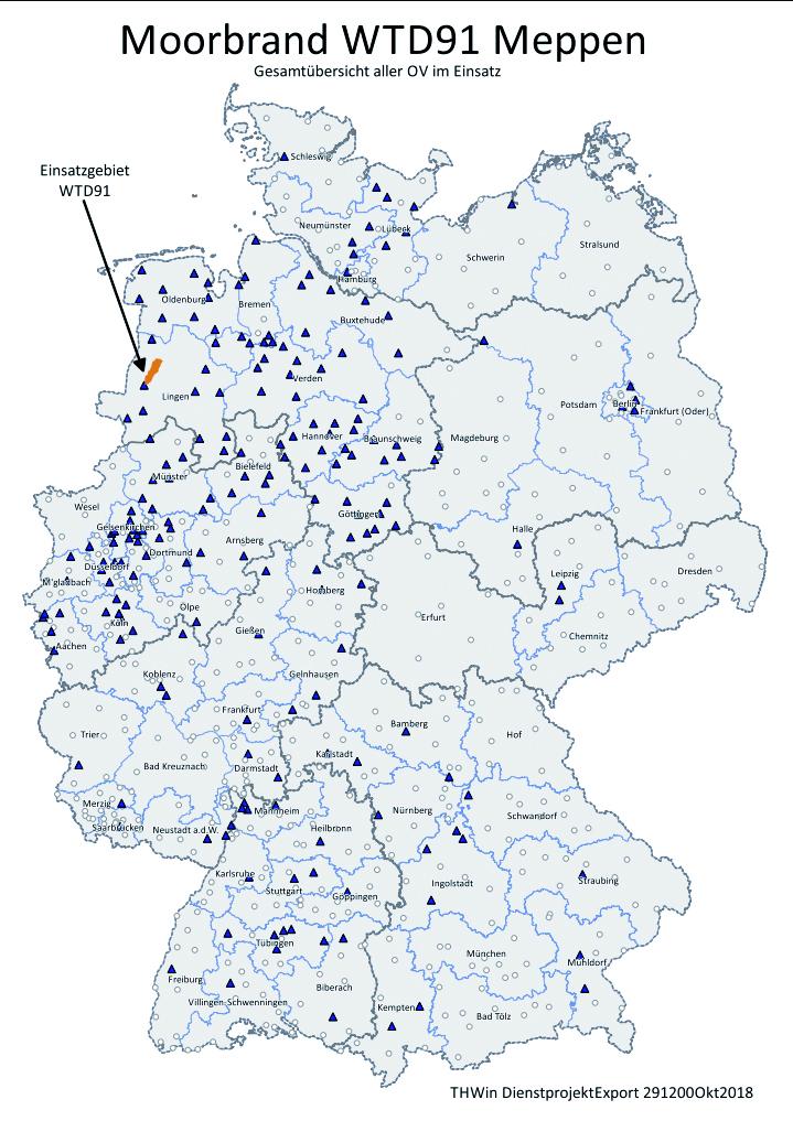 Insgesamt stammten die Ehrenamtlichen beim Einsatz in Meppen aus 200...