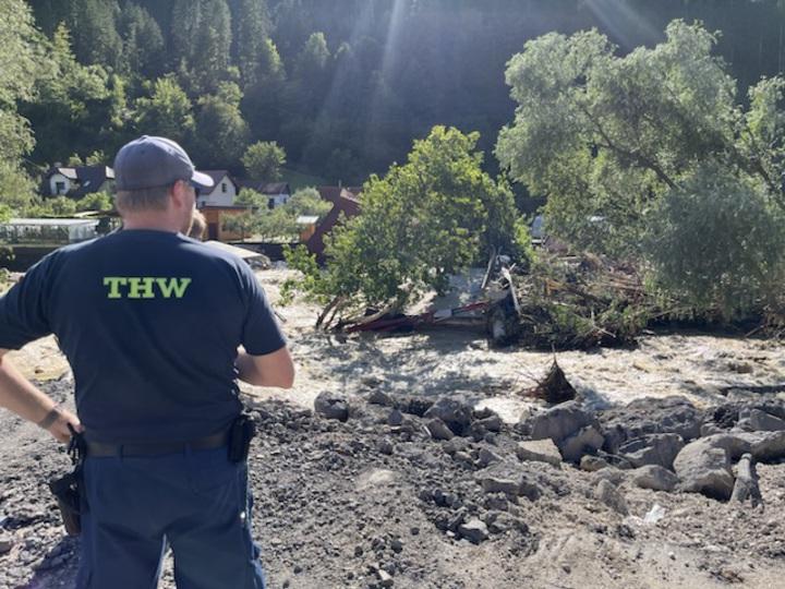 THW-Einsatzkraft in Slowenien