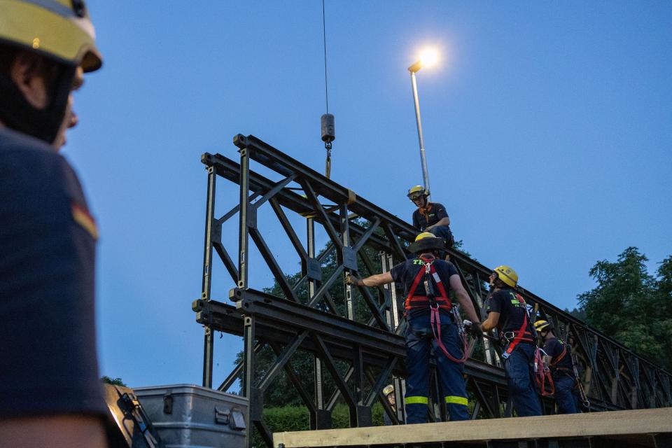 THW-Brückenbau in Slowenien erzielt erhebliche Fortschritte