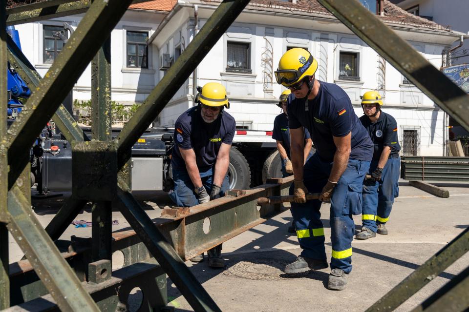 THW-Brückenbau in Slowenien erzielt erhebliche Fortschritte