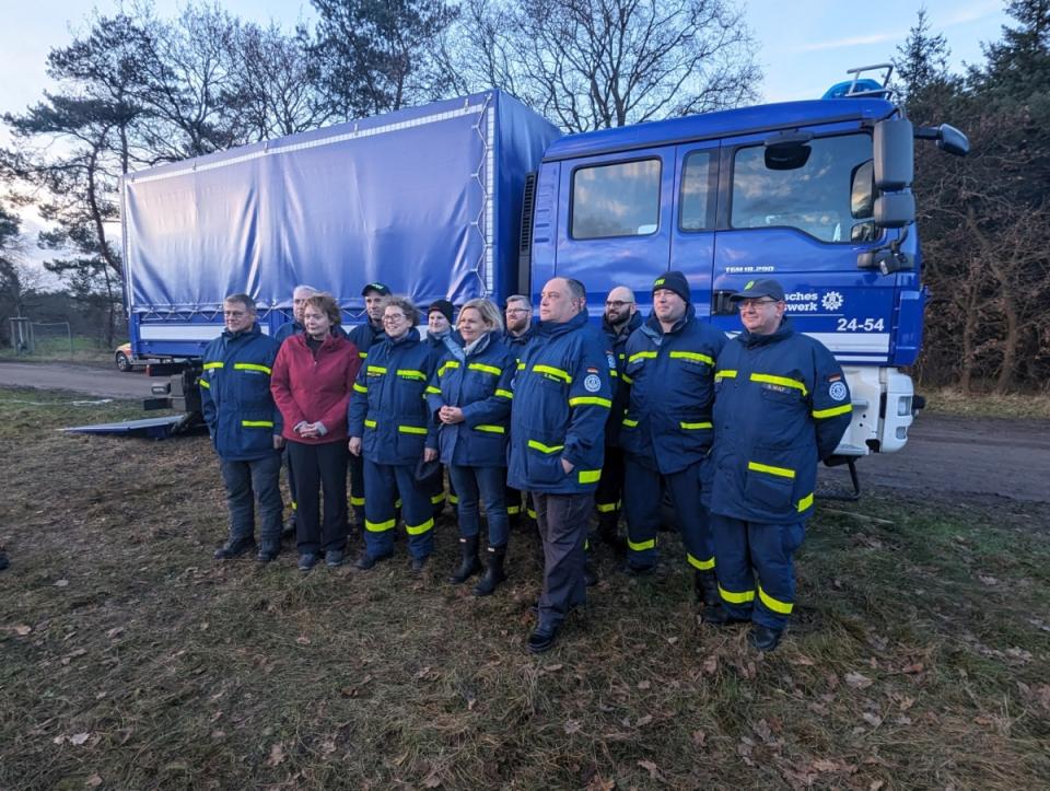 Hochwasser-Einsatz: Innenministerinnen besuchen THW-Einsatzkräfte