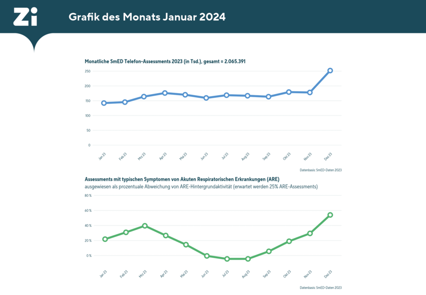 Anzahl der telefonischen SmED-Assessments über die 116117 (Januar bis Dezember...