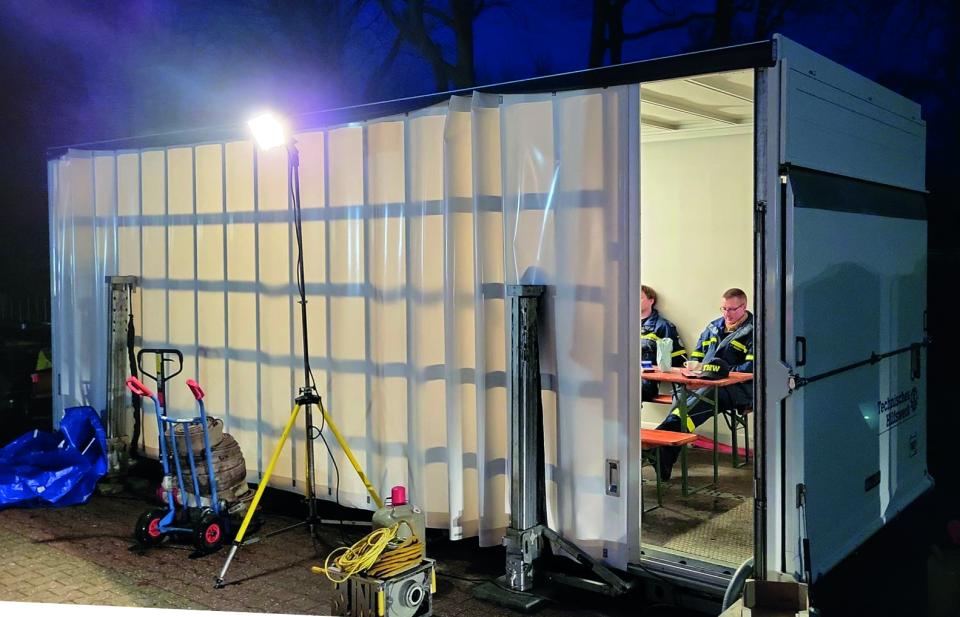 Nutzung des Containers als Aufenthaltsraum