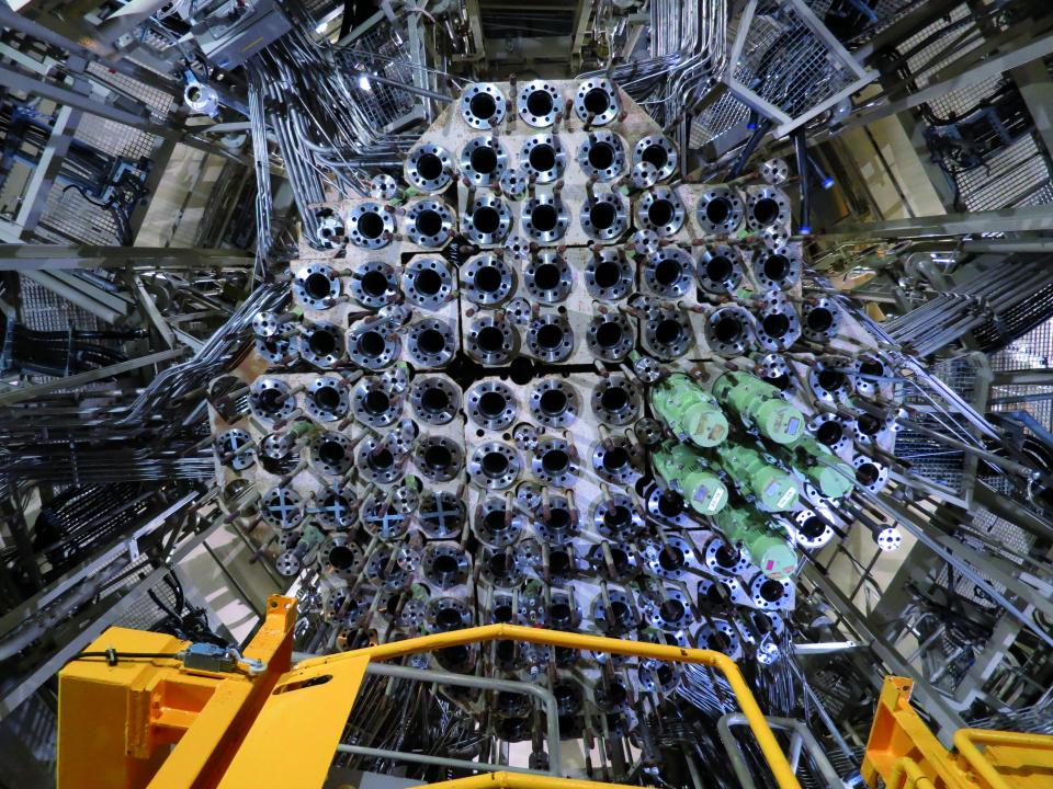 Blick in den Reaktor des Kernkraftwerks Zwentendorf, dem Austragungsort des...