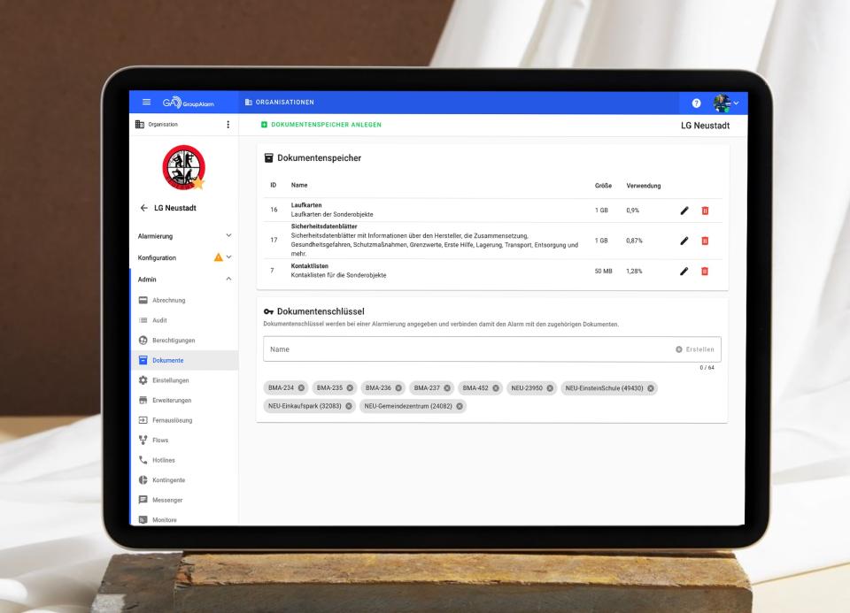 Optimierte Notfallreaktion mit neuem Dokumentenmanager in GroupAlarm