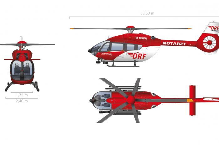 Typenblatt der H145 mit Fünfblattrotor