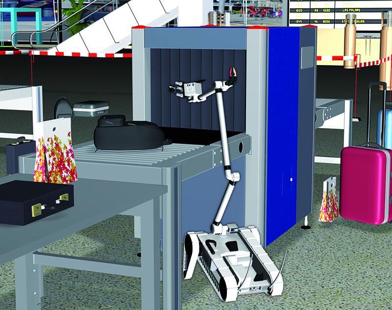 Screenshot aus der Virtual-Reality-Simulation für Roboterfahrzeuge, entwickelt...