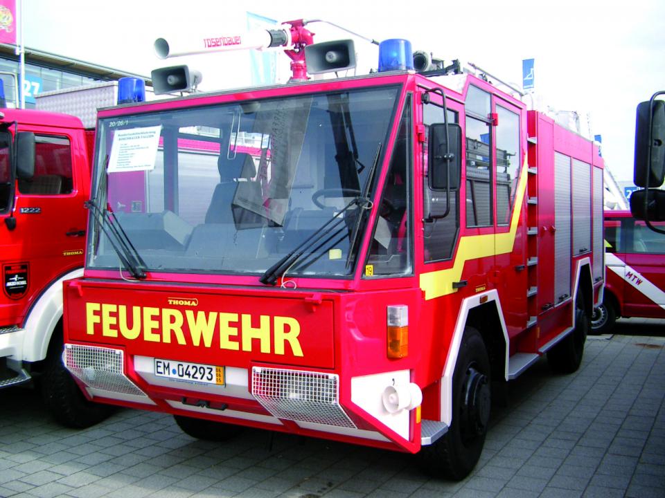 Ein Falcon von der Firma Thoma überarbeitet zum Verkauf auf einem Stand der...