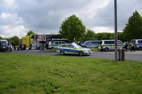 Polizeikontrollen in Hildesheim.