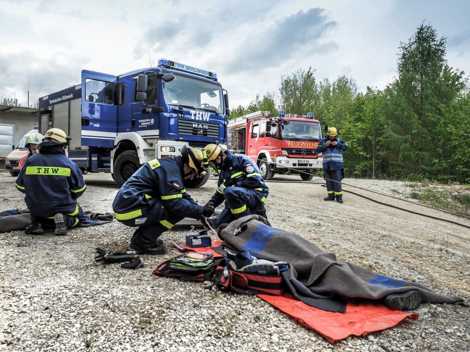 Im Mittelpunkt der Übung stand die Personenrettung.